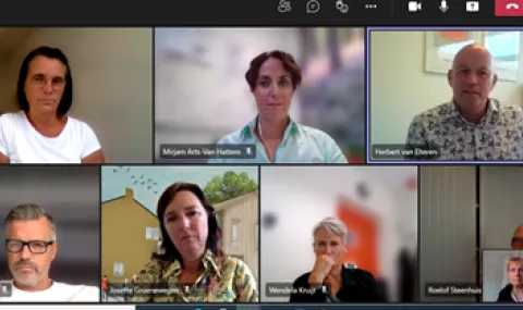 Microsoft Teams-gesprek schoolleiders